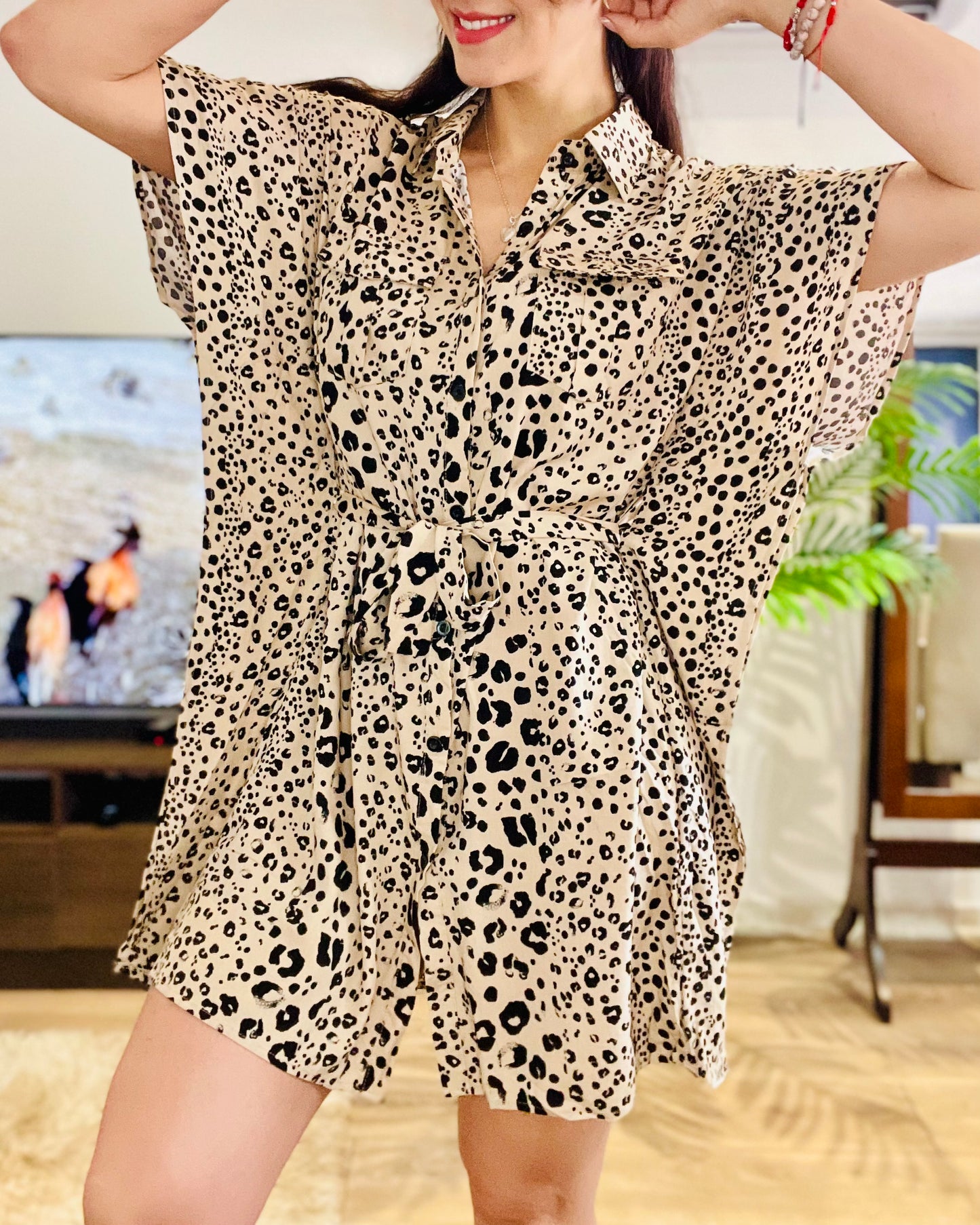 Mini Vestido Animal Leopardo