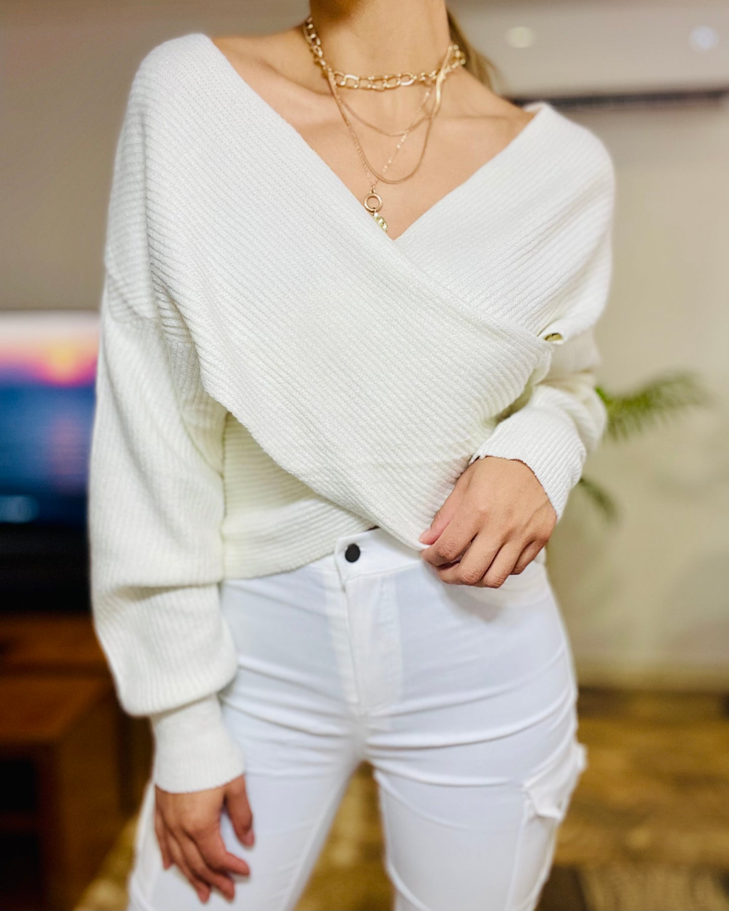 Sweater Flor Blanco