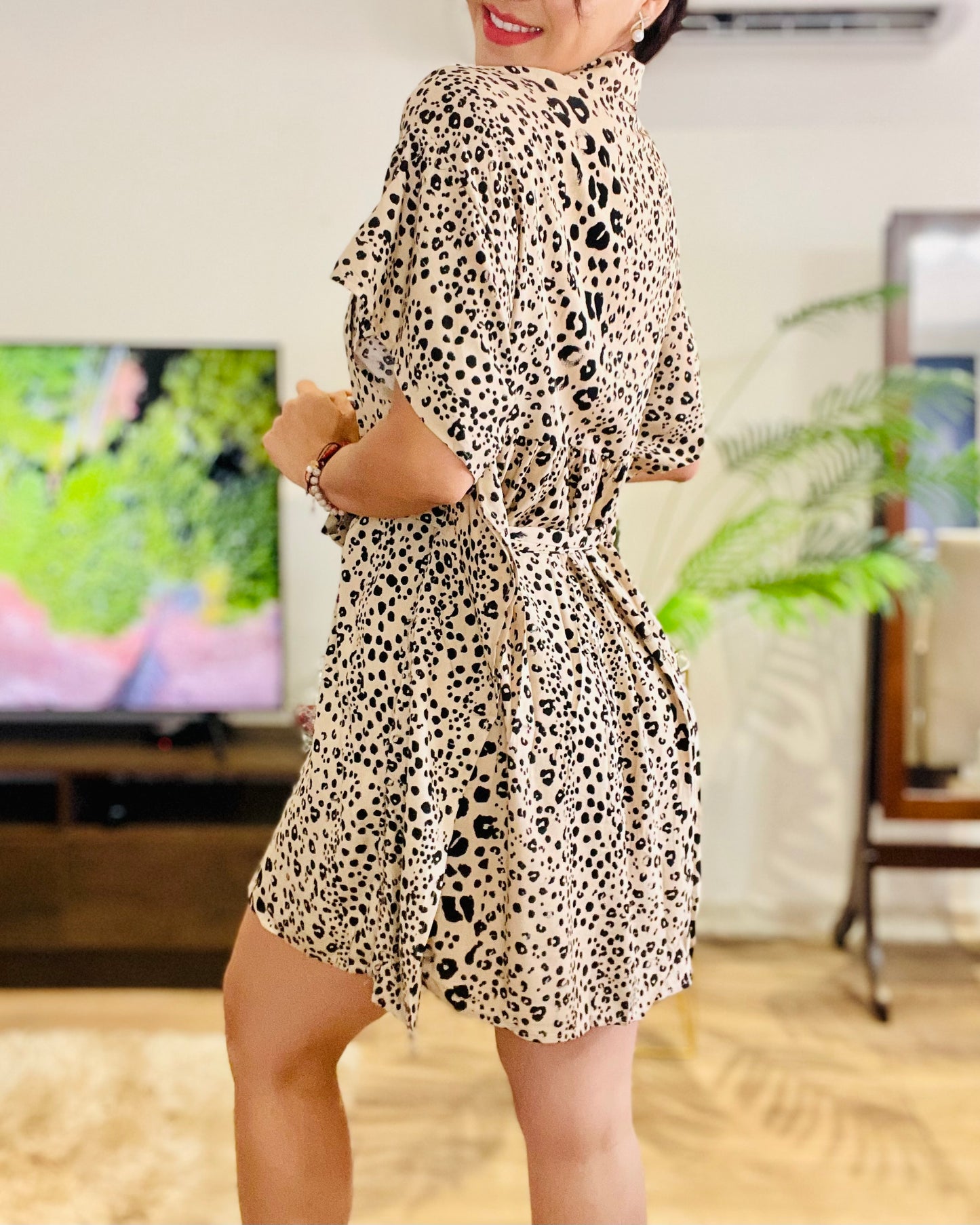 Mini Vestido Animal Leopardo