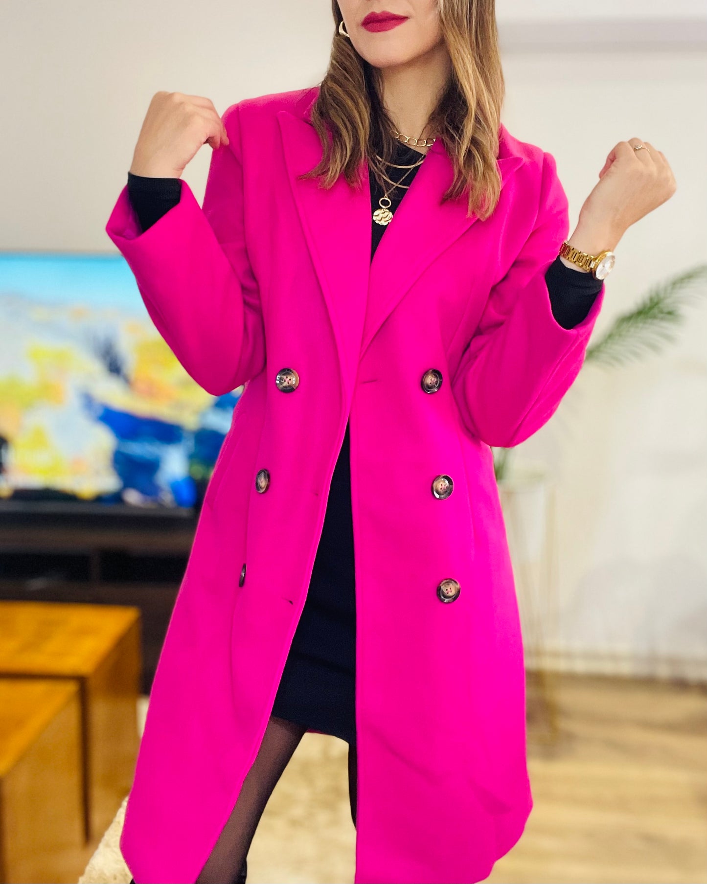 Abrigo Eliana Fucsia
