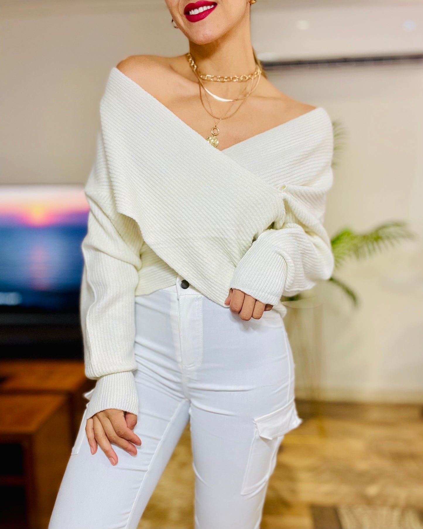 Sweater Flor Blanco