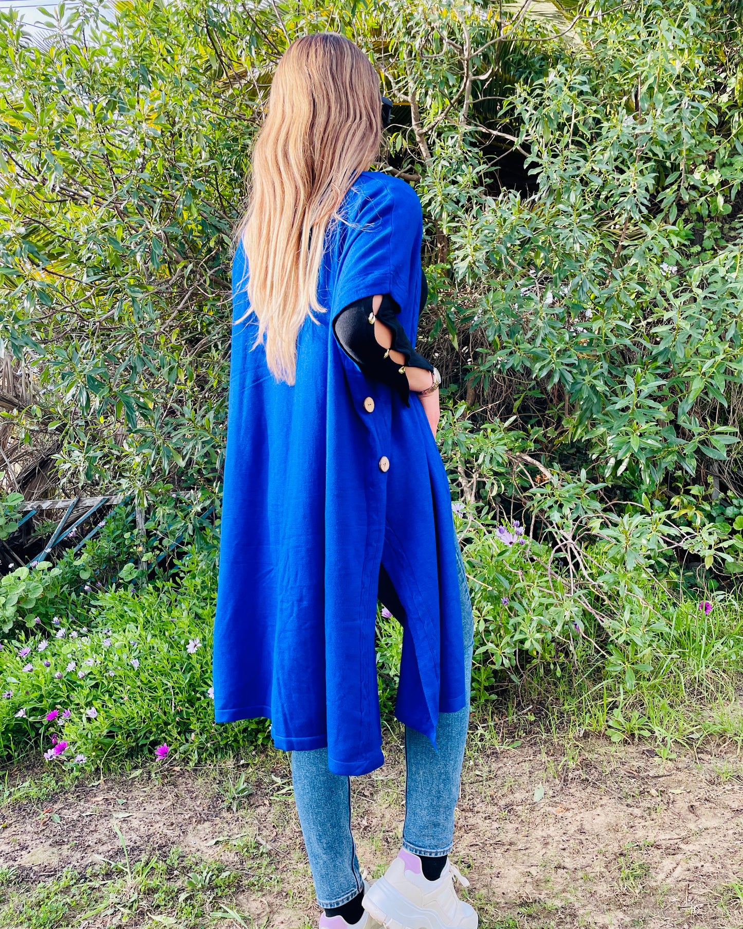 Cardigan Messie Azul Rey