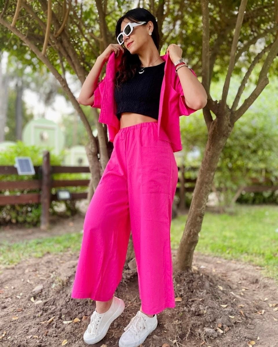 Conjunto Lino Bella Fucsia